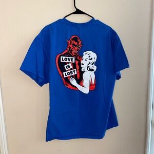 Empyre Love is Lost x Tillys graphic tee short sleeve 90s dark blue punk shirt